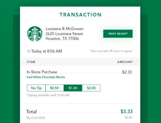 Digital Receipt Display